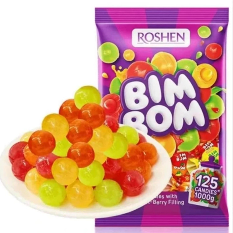 آبنبات بیم بوم روشن ROSHEN اوکراین در 4 طعم مخلوط