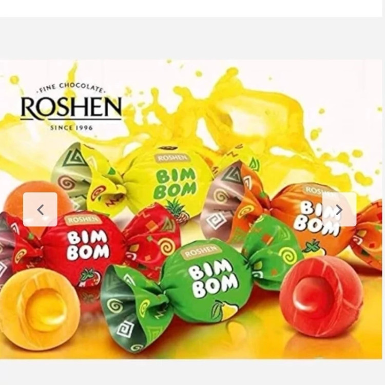 آبنبات بیم بوم روشن ROSHEN اوکراین در 4 طعم مخلوط
