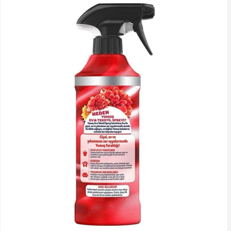 اسپری خوشبو کننده هوا و لباس یوموش قرمز Amber رایحه گل کهربا 450 میل