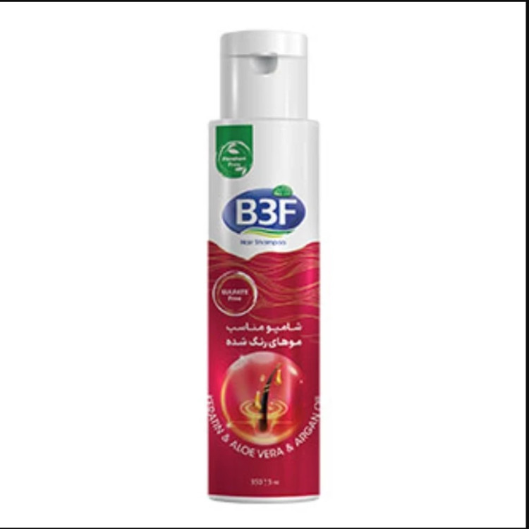 شامپو بدون سولفات مناسب مو های رنگ شده B3F حجم 350 میلی لیتر