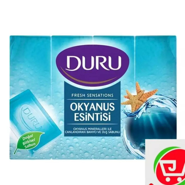 صابون 600 گرمی برای صورت و بدن بسته 4 عددی مدل های مختلف دورو Duru ساخت ترکیه