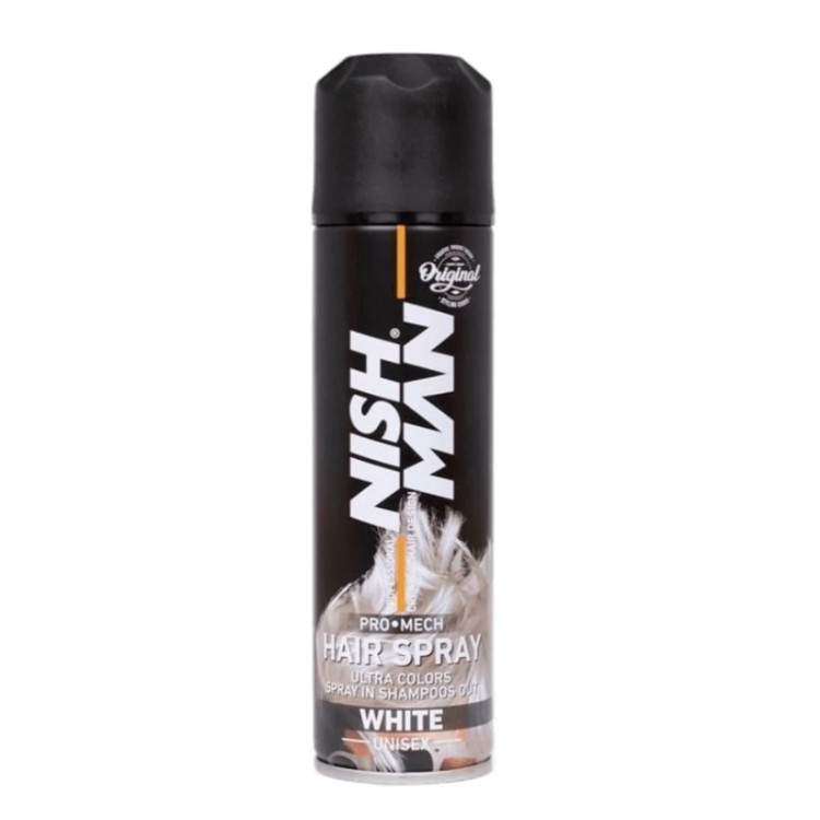 اسپری رنگ مو نیش من (سفید) حجم 150 میلی لیتر - NISHMAN Hair color spray (WHITE) 150 ml