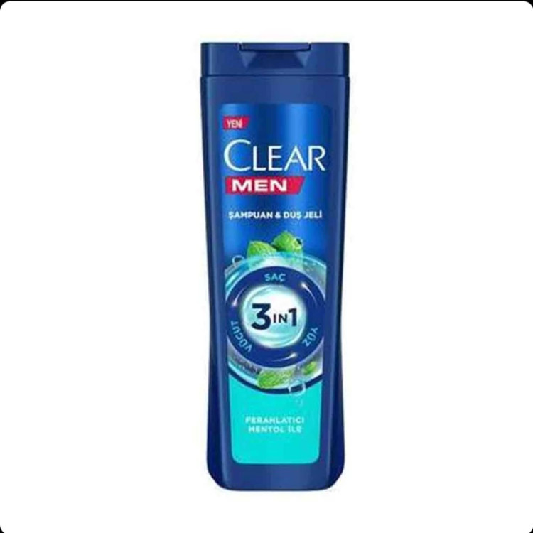 شامپو و ژل دوش مردانه 3 در 1 کلیر Clear ضد شوره و نرم کننده 350 میل برای صورت بدن و مو