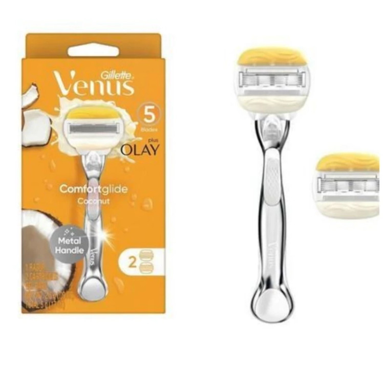 خودتراش 5 لبه ژیلت مدل ونوس اولای Venus Plus Olay Comfortglide Coconut Razor 5 Blade