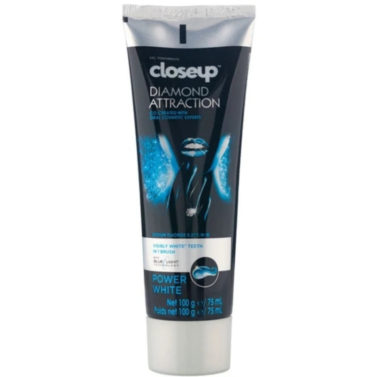 خمیر دندان ژلی سفیدکننده کلوز آپ مدل diamond attention حجم100 گرم Close up whitening gel toothpaste diamond attention m