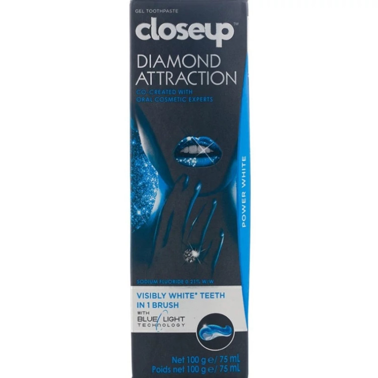 خمیر دندان ژلی سفیدکننده کلوز آپ مدل diamond attention حجم100 گرم Close up whitening gel toothpaste diamond attention m