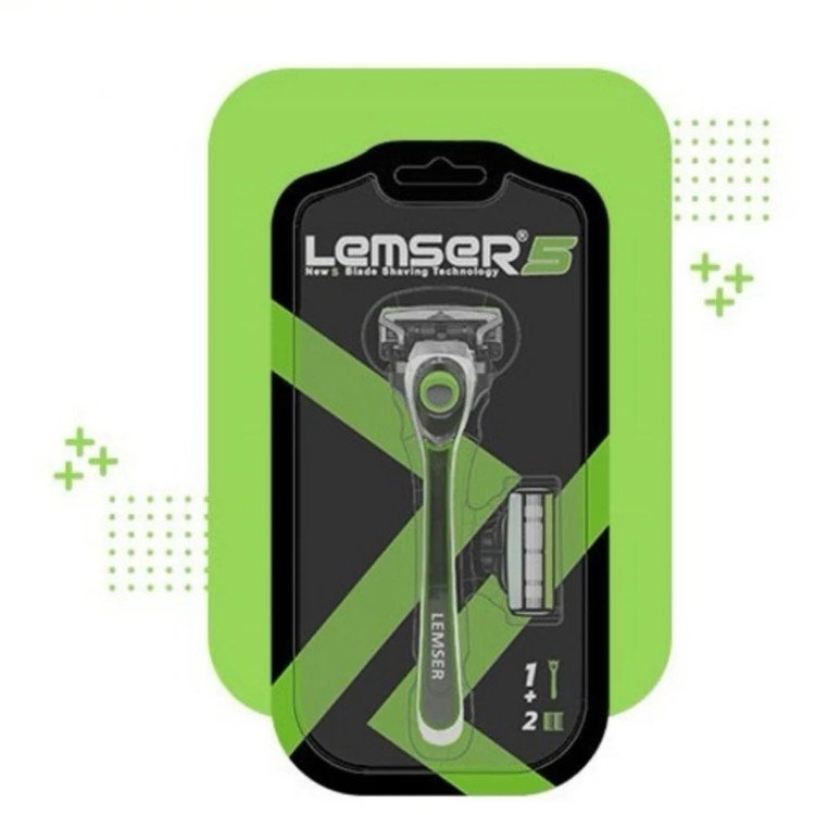 تیغ اصلاح لمسر 5 لبه سیستمی قابل تعویض lemser 2 Blade Shave Blade