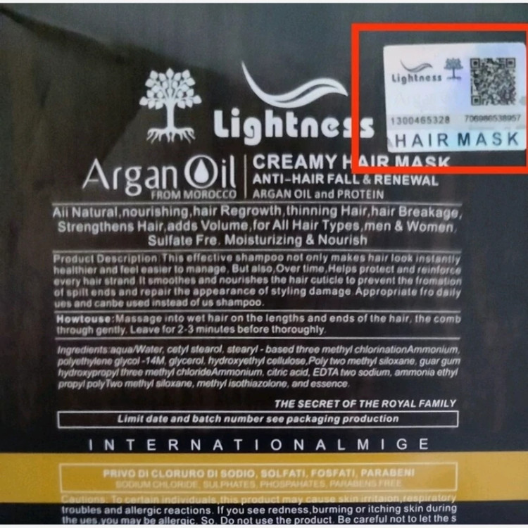 شامپو و ماسک مو بدون سولفات لایتنس اصلی (پک دو عددی) حاوی روغن آرگان (شامپو آرگان لاینتس و ماسک مو)