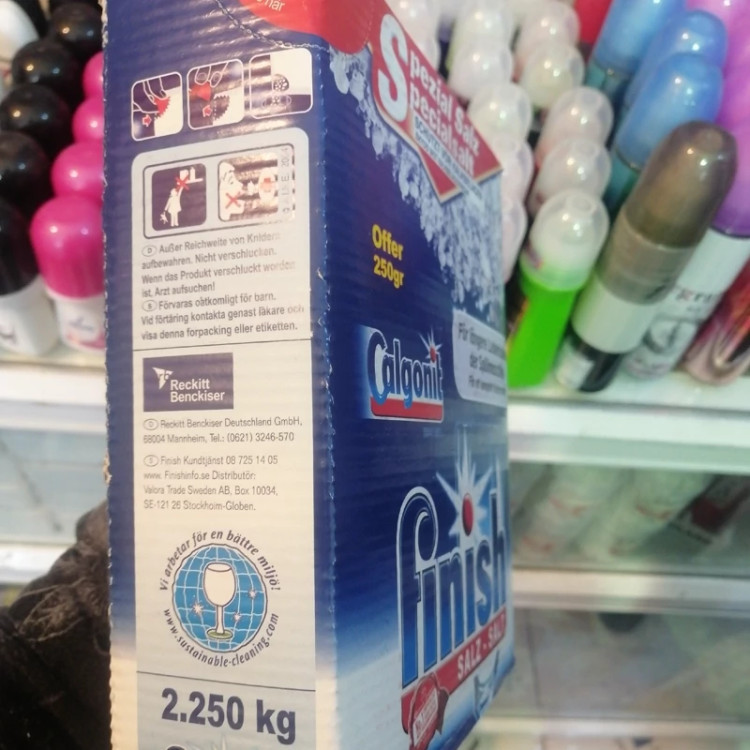 نمک ماشین ظرفشویی فینیش محصول آلمان 2250 گرم فوق حرفه ای