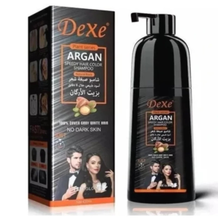 شامپو رنگ مو طبیعی در 8 دقیقه با روغن آرگان مراکش برند دکسی DEXE