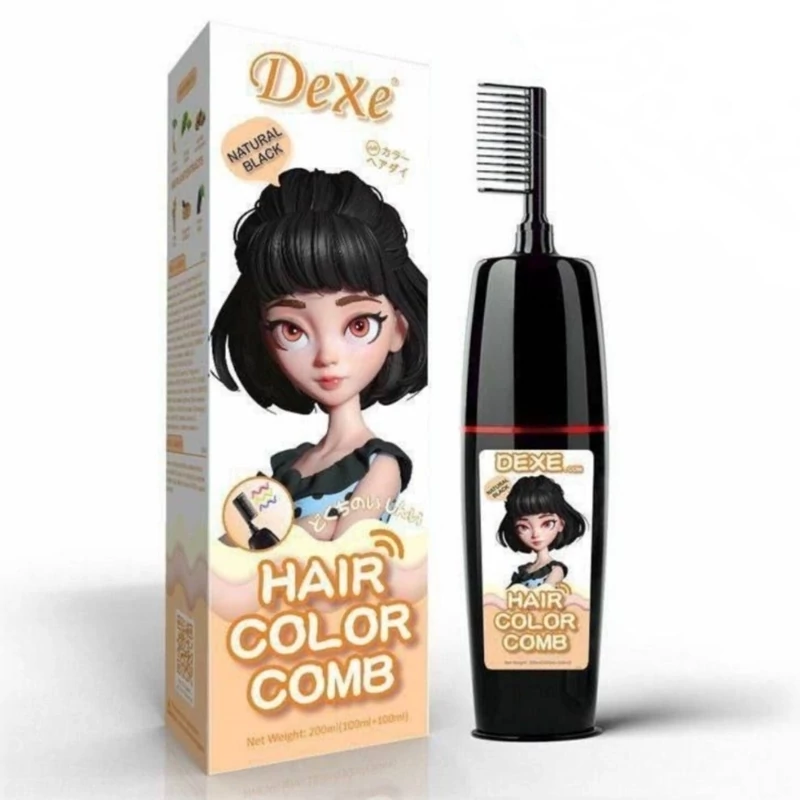 شامپو رنگ مو شانه دار دکسی DeXe Natural Black