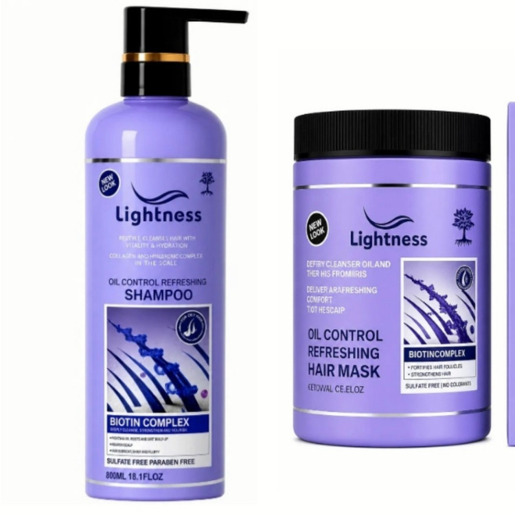 شامپو و ماسک کنترل چربی لایتنس Lightness Oil Control Refreshing Shampoo Mask
