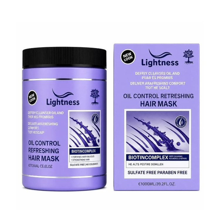 شامپو و ماسک کنترل چربی لایتنس Lightness Oil Control Refreshing Shampoo Mask